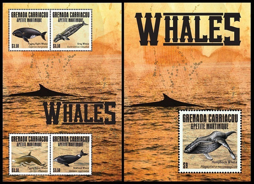 Fauna - Ballenas - Granada Carriacou - Hojita + Block Mint