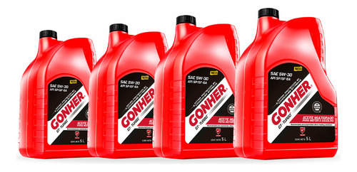 Aceite Para Motor Mineral 5w30 20 Litros Gonher Gt Turbo