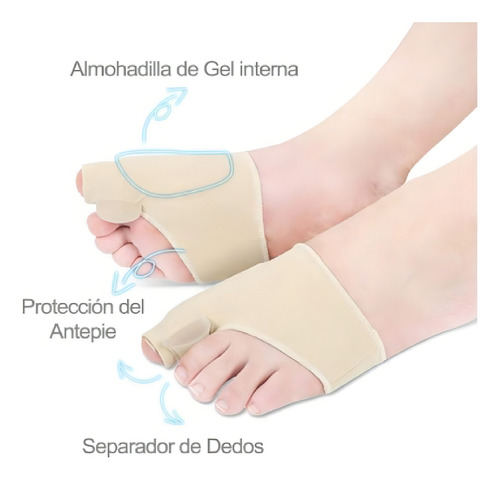2 Corrector Ortopédico Juanete Dedo Del Pie Separador Valgus