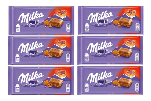 Kit C/ 6 Un. Chocolate Milka Daim 100g - Chocolate Importado