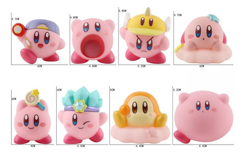 Kirby Star Set 8 Figuras Pixie Mirror Maze Capsule Doll