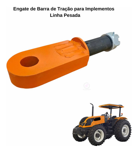 Engate Barra Tração Reboque Máquina Pesada Agrícola Trator