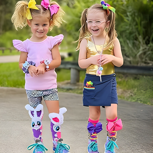 Tines Bonitos Hasta La Rodilla Conejo Calcetines Para Niños