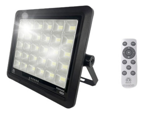 Reflector Led Luminaria Solar 400w 2800lm Ip65 Control 8 Pz Color de la carcasa Negro Color de la luz Blanco frío