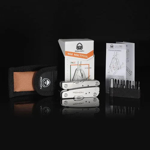 Multitool Roxon M2 14 En 1, Mini Ligero, Con Tijeras