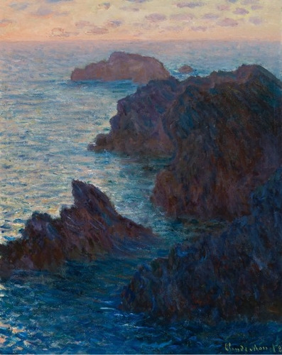 Rocas En Belle Ile - Claude Monet - Poster 100x75 Cm.