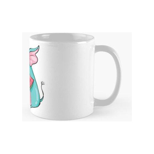 Taza Divertido Lindo Elefante Azul Comiendo Sandía Calidad P