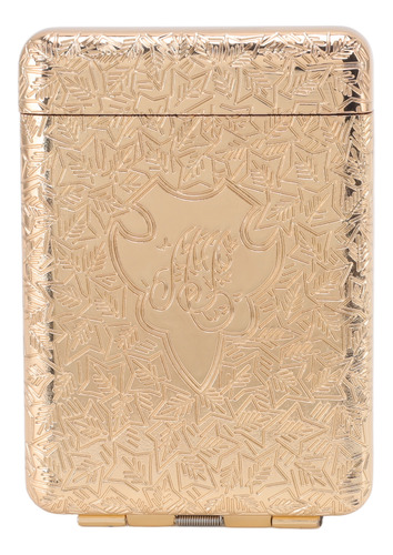Estuche Dorado Retro Para 16 Cigarrillos Gruesos Con 3 Apert