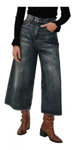 Jeans Gris Oscuro Mujer