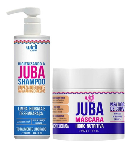 Kit Widi Care Shampoo Higienizando A Juba Máscara Nutritiva