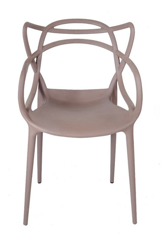 Cadeira de jantar Top Chairs Top Chairs Allegra, estrutura de cor  fendi, 4 unidades