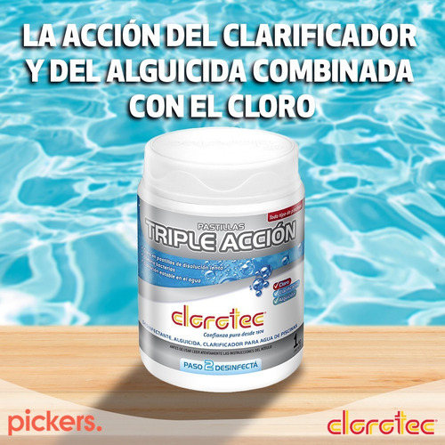 Imagen 3 de 9 de Pastillas De Cloro Triple Accion Por 5 Unidades Clorotec