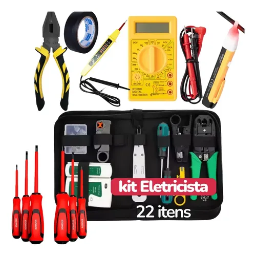Kit Ferramentas Completo Para Eletricista 22 Itens Premium | Frete grátis