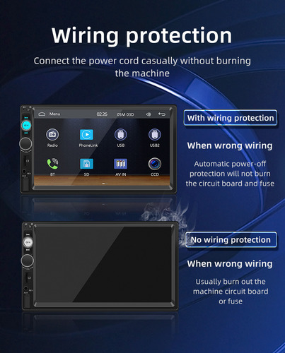 Autoestéreo Land Cast 1din Pantalla Táctil Mirrorlink Cámara