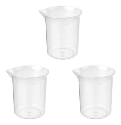 Othmro 3 Vasos Medidores De 3.4 Fl Oz De Plastico Pp Graduad