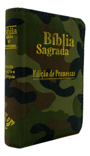 Bíblia Sagrada Arc Pequena Ziper Edição De Promessas Camuflada, De Diversos Cooperadores. Editora Ebenezer Em Português