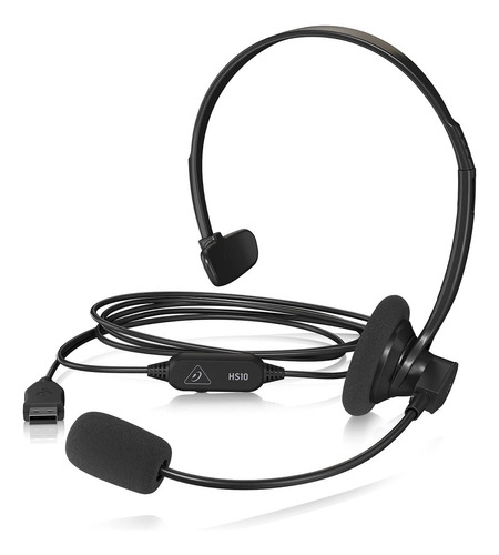 Behringer Auriculares Mono Usb Hs10 Con Micrófono Giratorio