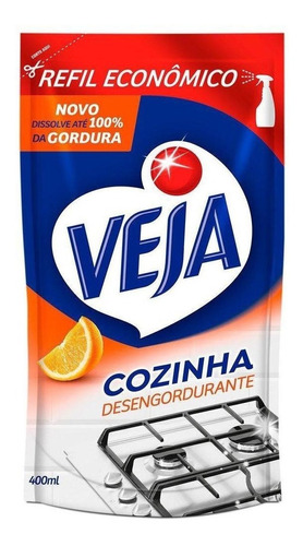 Limpador Desengordurante Veja 400ml Laranja Sache