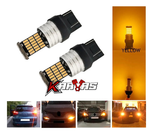 Ampolletas Led T20 W21/5w Contacto Posición Freno Karvas 