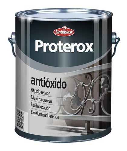 Pintura Antióxido Proterox De Sinteplast X 4 Litros Pintunet Color Rojo