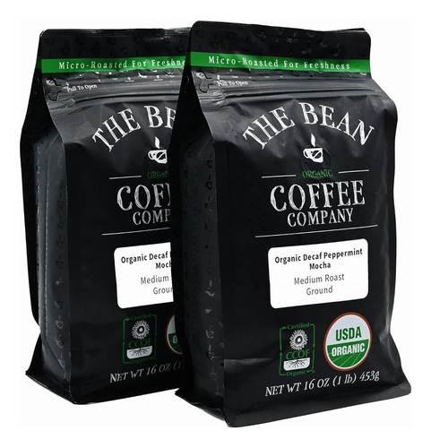 The Bean Organic Coffee Company Moca De Menta Decaf Procesad