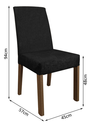 Kit 4 Cadeiras De Jantar Estofada 4256 Madesa