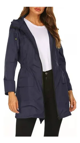 Chaqueta Impermeable Para Mujer Cortavientos De Malla De Doble Capa