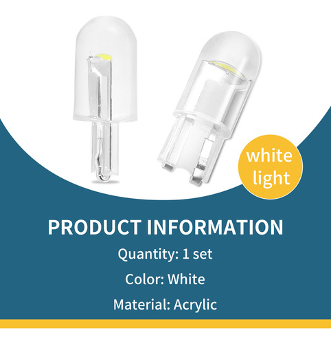 Lámpara De Techo De Lectura Led T10 W5 W Cob Para Coche, 10