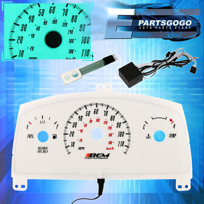 For 95-99 Chevy Cavalier Indiglo Glow White Gauges Tacho Aac