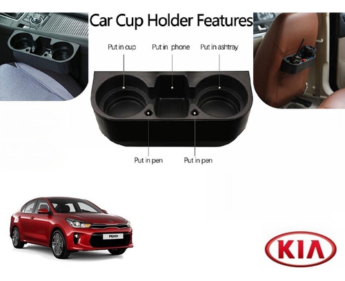 Porta Vasos Con Porta Celular Kia Rio Sedan 2018