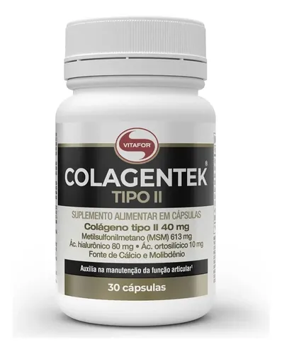 Suplemento Alimentar Vitafor Colagentek Tipo II 30 Cápsulas