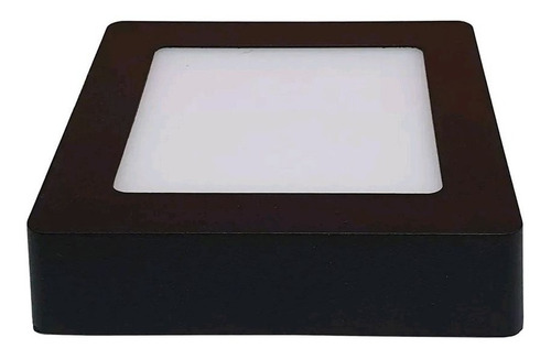 Panel Plafon Led 6w Macroled Cuadrado Luz Fria Calida Negro