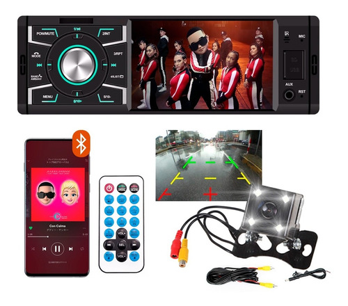 Stereo Pantalla Tactil 4 Pulgadas Bluetooth Camara Retroceso