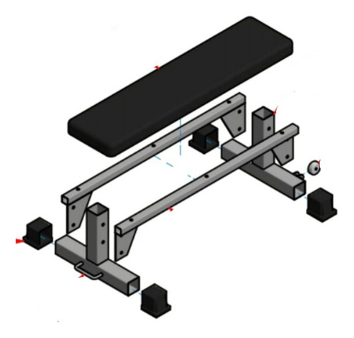 Plano Para Fabricar Maquima De Gym. Banco Multiuso. 