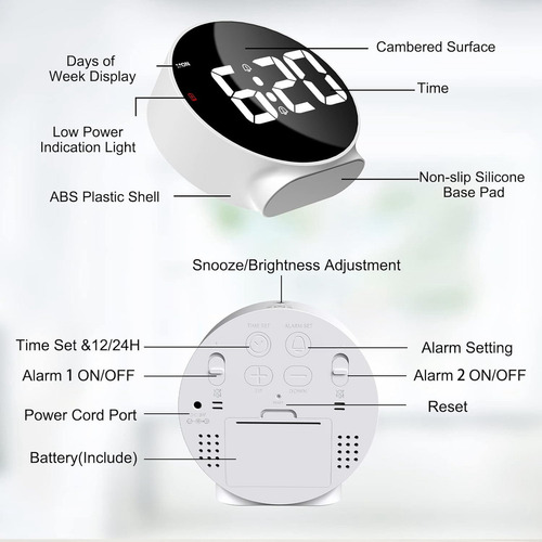 L Reloj Despertador Digital S1, Despertador De Viaje, Junto