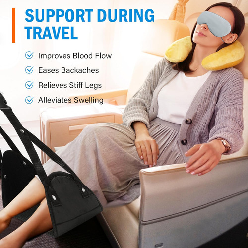 Velamo Airplane Footrest Upgrade Foot Hammock Airplane ...