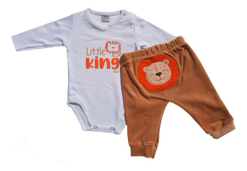 Conjunto Body Manga Larga Little King Y Pantalón 24107 Yb