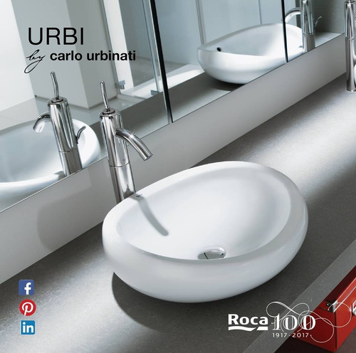 Lavatorio Bacha Roca Urbi 1 Porcelana De Sobre Encimera