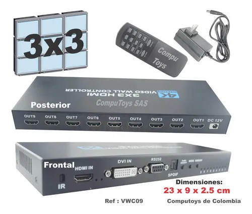Video Wall 3x3 Controller 1 Imagen A 9 Pantallas Computoys