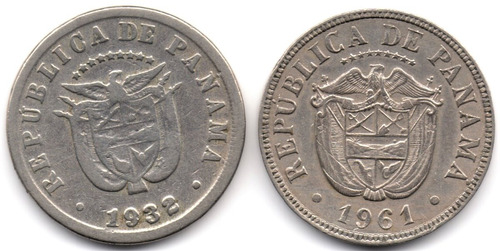 Panamá 5 Centésimos 1932 Y 1961