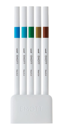 Set Tiralíneas Uniball Emott Pem-sy N°4 X5 Colores