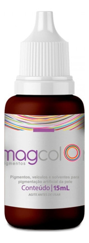 Pigmento Mag Colors 15ml Micropigmentação - Varias Cores Cor Castanho Escuro Intenso