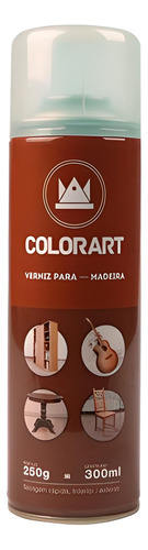 Spray Verniz Imbuia Para Madeira Móveis Porta Colorart 300ml