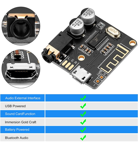Modulo Receptor Audio Bluetooth 5.0 Vhm-314