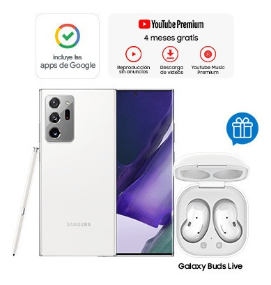 Galaxy Note 20 Ultra Blanco + Bubs Live Blanco