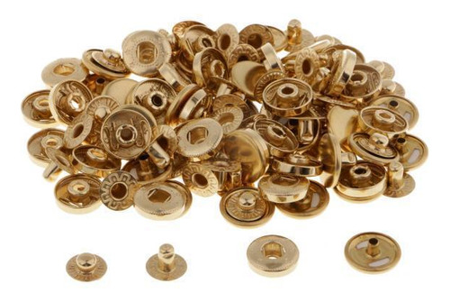 5 X 30 Piezas Botones Metalicos A Para Diy Artesanía Oro