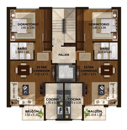 Imagen 5 de 5 de Departamento En Venta. 2 Amb. 1 Dor. 48 M2 Cub