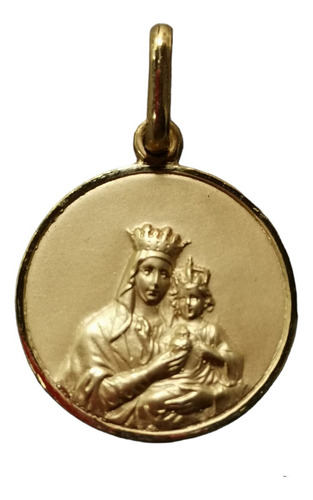 Medalla Oro 18k Virgen Sagrado Corazón De Jesús #331