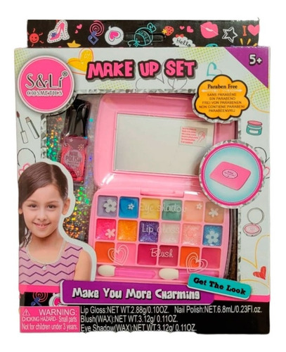 Set Maquillaje Estuche Con Espejo - Make Up - Vamos A Jugar