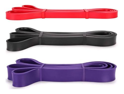 Imagen 1 de 9 de Bandas De Poder Kit X 3 Resistencias - Entrenamiento Gym